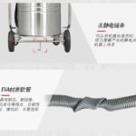 3600w industrial vacuum cleaner gs 3078, 80l wet & dry vacuum for workshop dust, plastic particles and oil spill suction